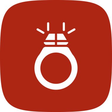 Yüzük basit simgesi, vektör çizim