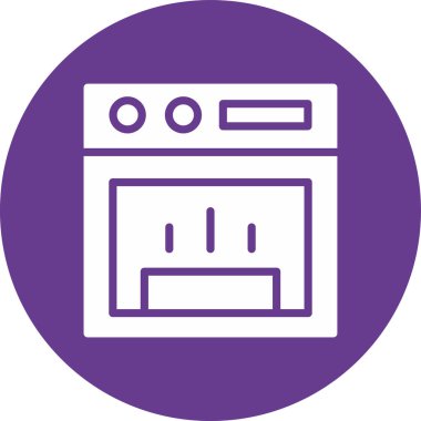 Gaz fırınının vektör illüstrasyonu