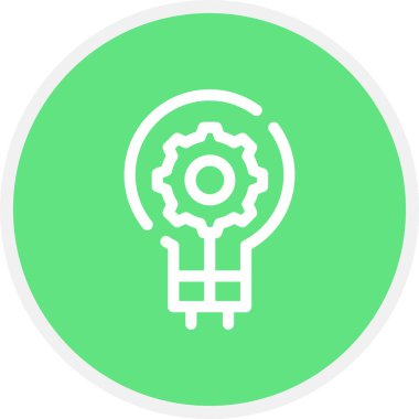 Fikir Oluşturma Satırı Çemberi Basit Simge, Vektör Resimleri