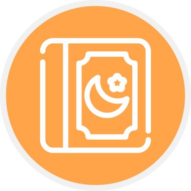 Kuran Satır Çemberi Basit Simge, Vektör İllüstrasyonu