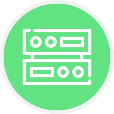 Büyük Veri Çizgisi Çemberi Basit Simge, Vektör İllüstrasyonu