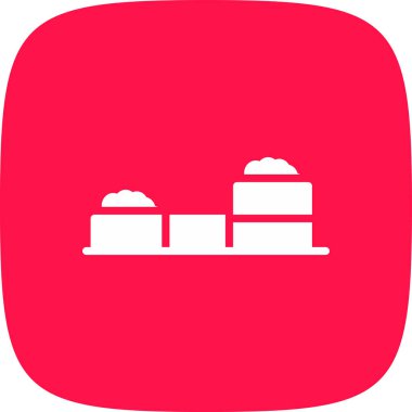 Tuğla Duvar Simgesi, Vektör İllüstrasyonu