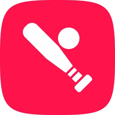 beysbol sopası simgesi, basit vektör çizimi