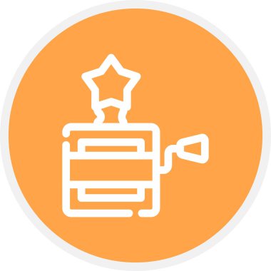 Kutu Satırı Çemberindeki Jack Basit Simge, Vektör Resimleri