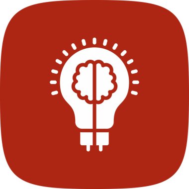 Yaratıcı Fikir Basit Simgesi, Vektör İllüstrasyonu