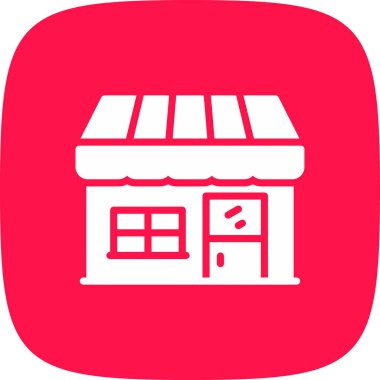 Dükkanı basit simgesi, vektör çizim