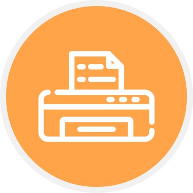 Yazıcı Satırı Çemberi Basit Simge, Vektör Resimleri