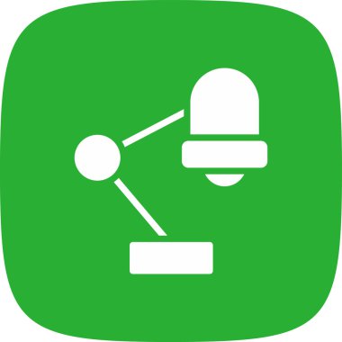 Masa lambası basit simgesi, vektör çizim