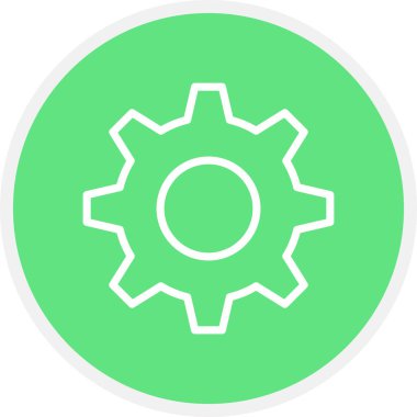 Çizgi Çemberi Basit Simge, Vektör İllüstrasyonu