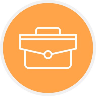 Evrak çantası Satır Çemberi Basit Simge, Vektör Resimleri