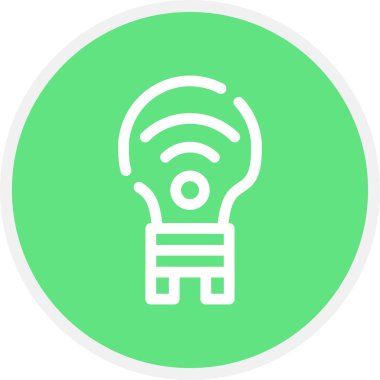 Akıllı Enerji Hattı Çemberi Basit Simge, Vektör Resimleri