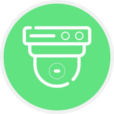 CCTV Hat Çemberi Basit Simge, Vektör İllüstrasyonu