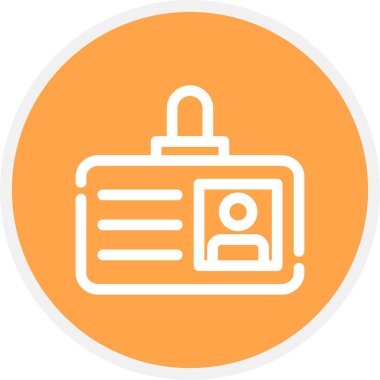 Kimlik Kartı Çemberi Basit Simge, Vektör Resimleri