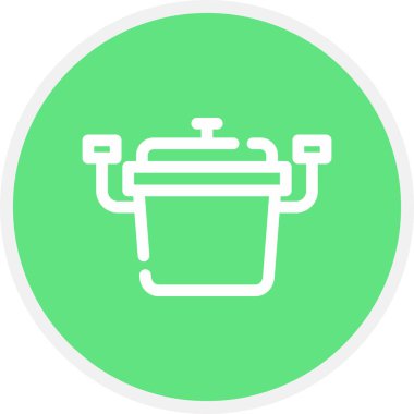 Ot Satırı Çemberi Basit Simge, Vektör İllüstrasyonu