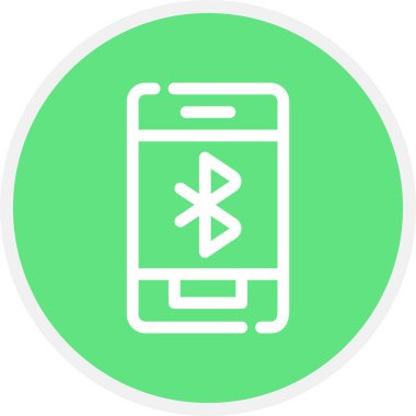 Bluetooth Satır Çemberi Basit Simge, Vektör Resimleri