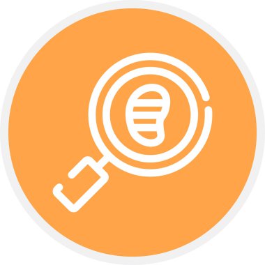 Biftek Çizgisi Çemberi Basit Simge, Vektör İllüstrasyonu