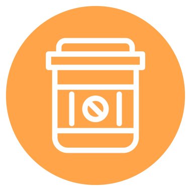 Medicine Line Circle Basit Simge, Vektör İllüstrasyonu