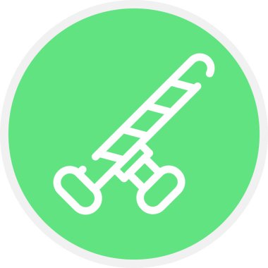 Baton Çizgisi Çemberi Basit Simge, Vektör İllüstrasyonu