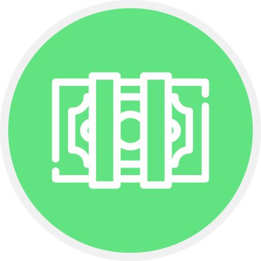 Maaş Çizgisi Çemberi Basit Simge, Vektör Resimleri