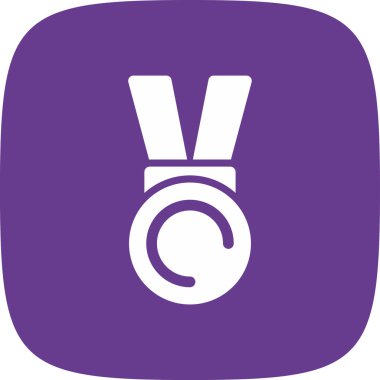 Madalya basit simgesi, vektör illüstrasyonu