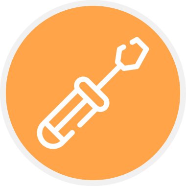 Tornavida Satırı Çemberi Basit Simge, Vektör Resimleri