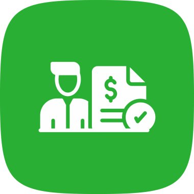 Dağıtıcı Faturası Basit Simge, Vektör İllüstrasyonu