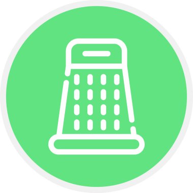 Grater Çizgisi Çemberi Basit Simge, Vektör İllüstrasyonu