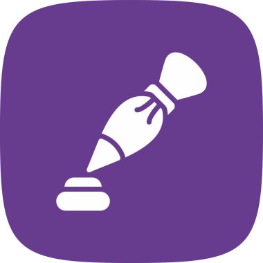 Boru Torbası Basit Simge, Vektör İllüstrasyonu