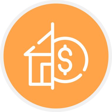 Yaşam Çizgisi Çemberinin Maliyeti Basit Simge, Vektör Resimleri