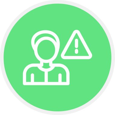 Tedbirli Satır Çemberi Basit Simge, Vektör Resimleri