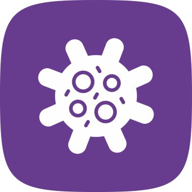 virüs basit simgesi, vektör çizim