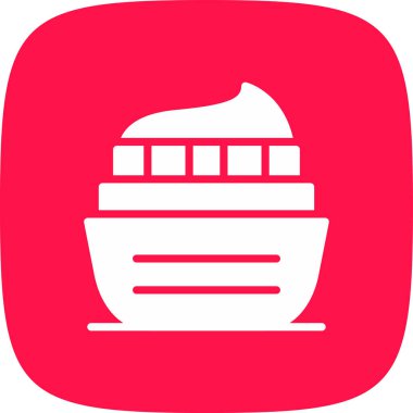 Yüz Kremi Basit Simgesi, Vektör İllüstrasyonu