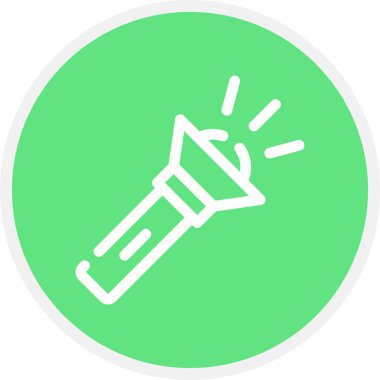 Öğütücü Çizgisi Çemberi Basit Simge, Vektör İllüstrasyonu