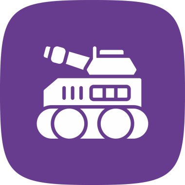 Tank basit simgesi, vektör çizim