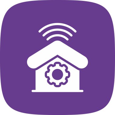 Ev Otomatikleştirmesi Basit Simge, Vektör İllüstrasyonu