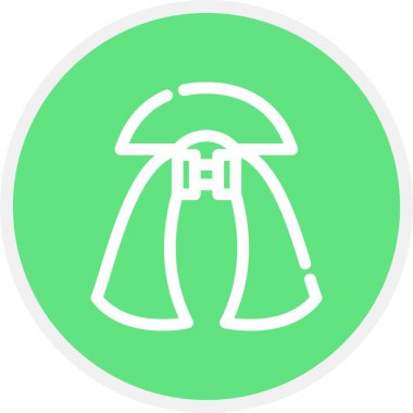 CLOAK Hat Çemberi Basit Simge, Vektör İllüstrasyonu