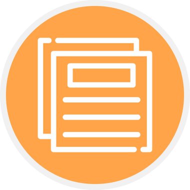 Yapışkan Notlar Satır Çemberi Basit Simge, Vektör Resimleri