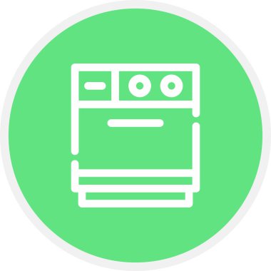 Bulaşık Çizgisi Çemberi Basit Simge, Vektör Resimleri