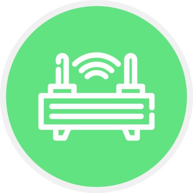 Yönlendirici Satırı Çemberi Basit Simge, Vektör İllüstrasyonu