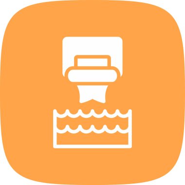 Su bırakma simgesinin vektör illüstrasyonu