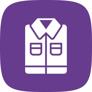 Gömlek basit simgesi, vektör illüstrasyonu