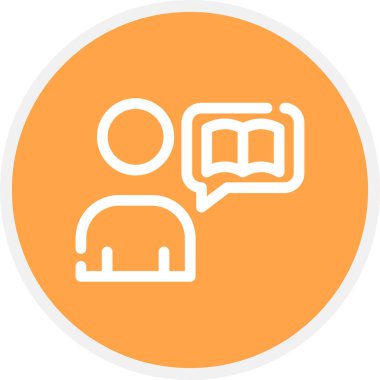 Hikaye Anlatım Çizgisi Çemberi Basit Simge, Vektör İllüstrasyonu