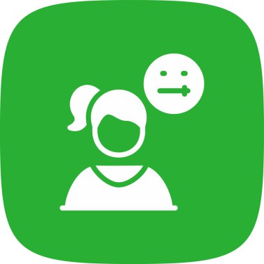 Endişeli Basit Simge, Vektör İllüstrasyonu