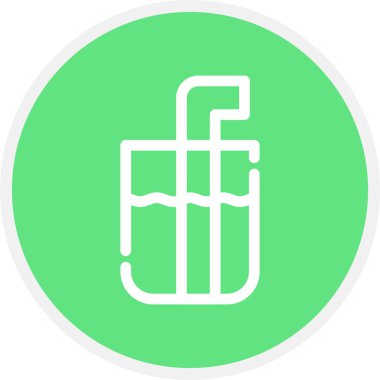 Sevgililer Günü Meyve Suyu Çemberi Basit Simge, Vektör Resimleri