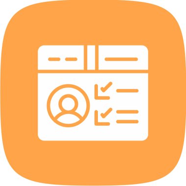 Profil basit simgesi, vektör illüstrasyonu