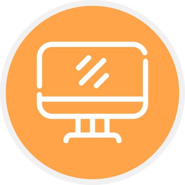 Ekran Çizgisi Çemberi Basit Simge, Vektör Resimleri