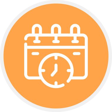 Zaman Çizelgesi Çemberi Basit Simge, Vektör Resimleri