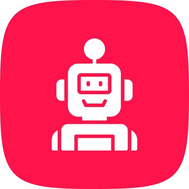 Bot Basit Simgesi, Vektör İllüstrasyonu