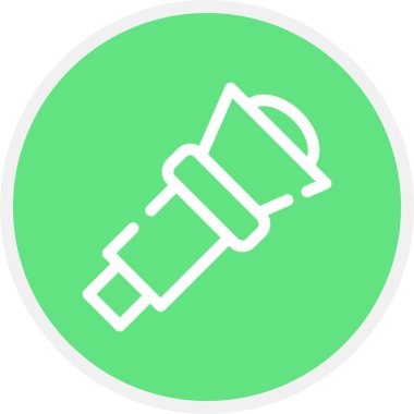 Spyglass Satır Çemberi Basit Simge, Vektör Resimleri