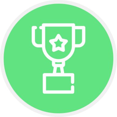 Ganimet Çizgisi Çemberi Basit Simge, Vektör İllüstrasyonu